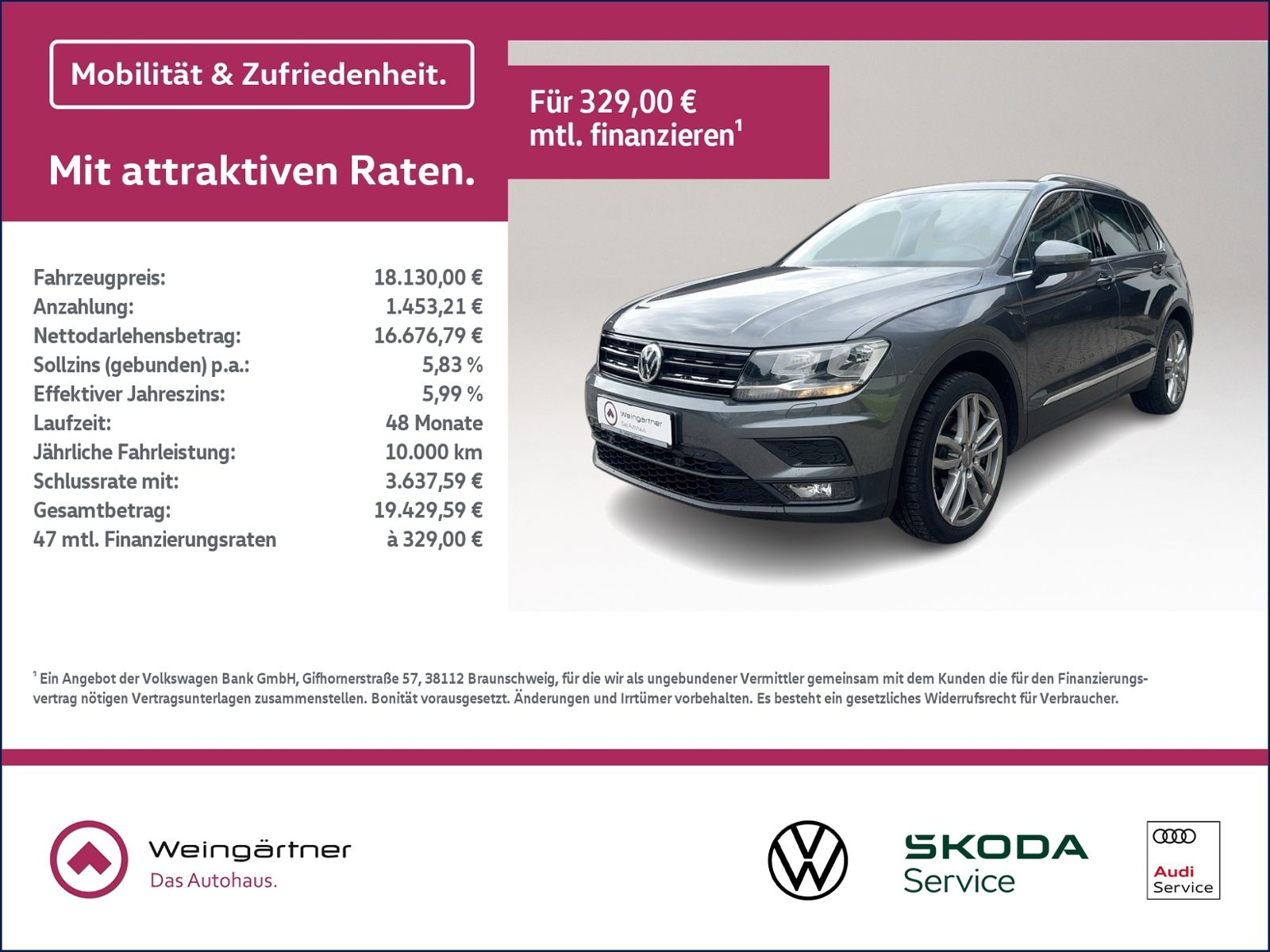 Tiguan 1.4 TSI Sound, Activ Info, Winterpaket, 1