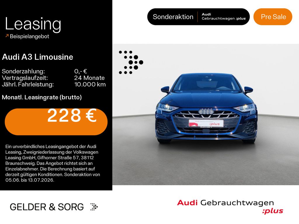 Audi A3 Limousine 35 TFSI S line LED*AHK*EPH*Business