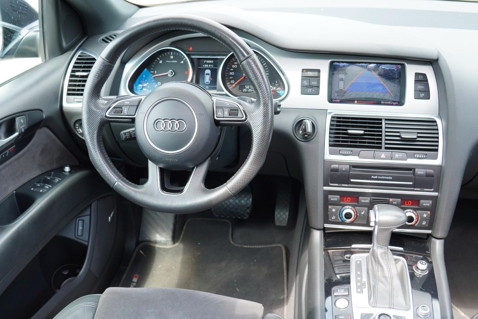 Audi Q7 3.0 TDI quattro 2x S line | 245 ch | BVA | Diesel | 200 000 km | 17 980 € | 11/2013 | 6 places | Toit panoramique | Caméra | Suspension pneumatique | Bose