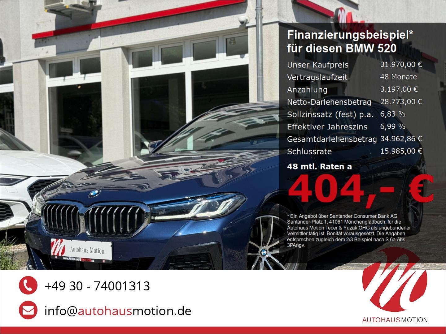 BMW 520 d M Sport Touring Laser Navi Kamera HUD Park