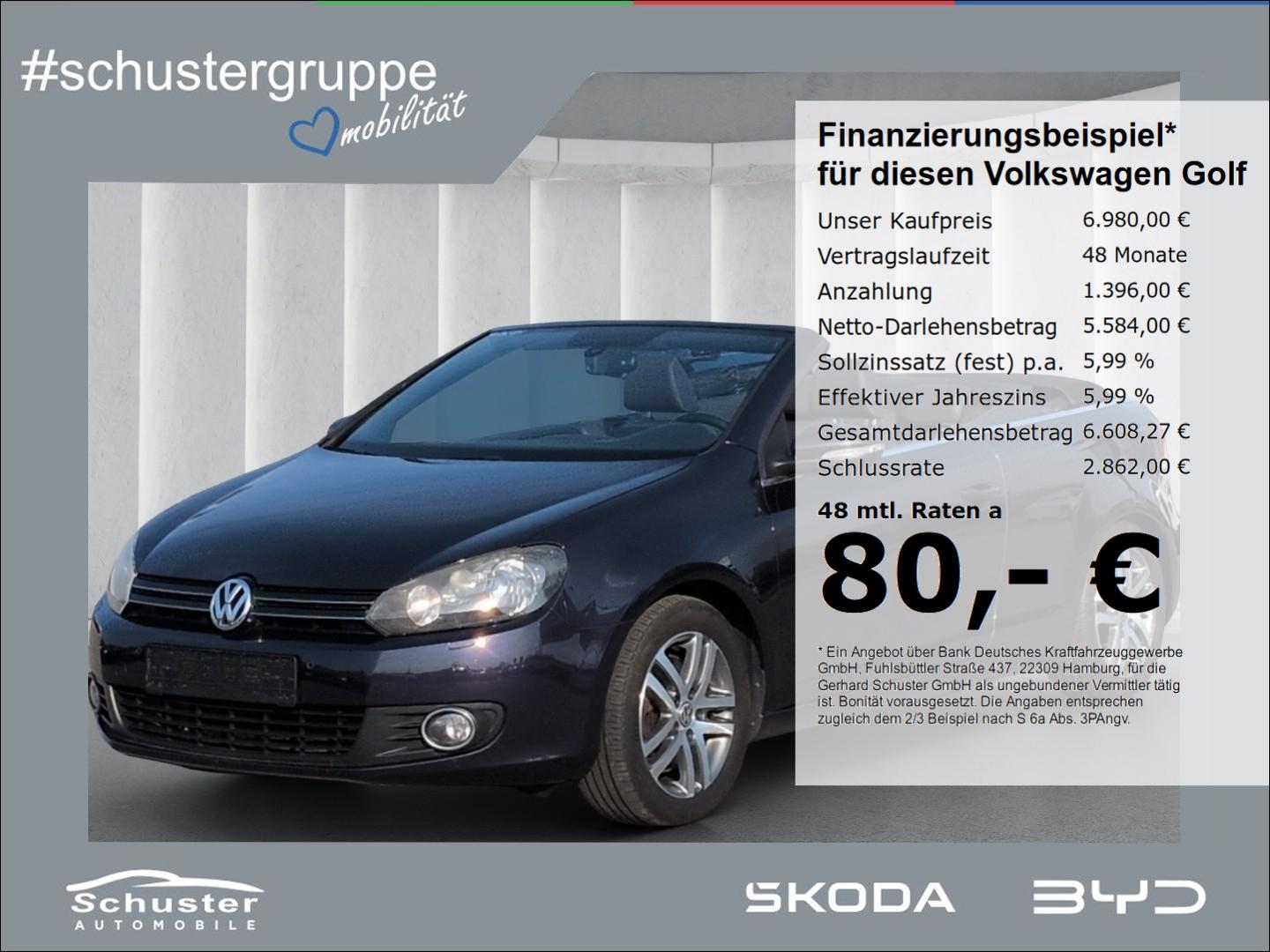 Volkswagen Golf VI Cabrio 1.4TSI*Alcantara Tempo SHZ PDCv+h