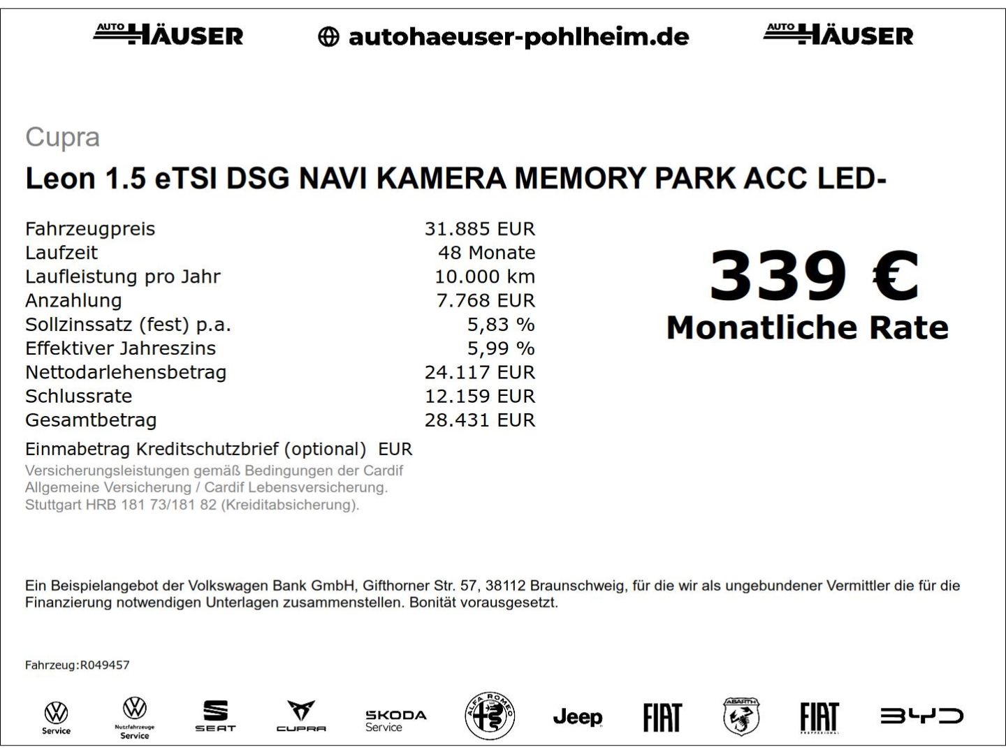 Cupra Leon 1.5 eTSI DSG NAVI KAMERA MEMORY PARK ACC LE imagem 2