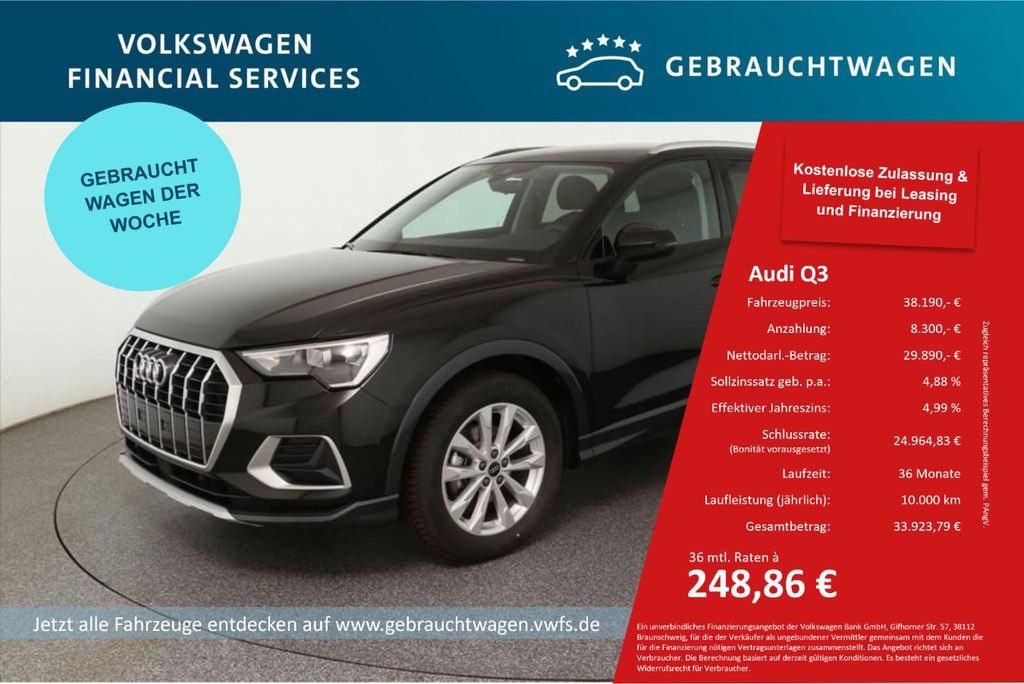 Audi Q3 advanced 1.5 35 TFSI Tempo*PDC*RFK*SH*Klima - 2024