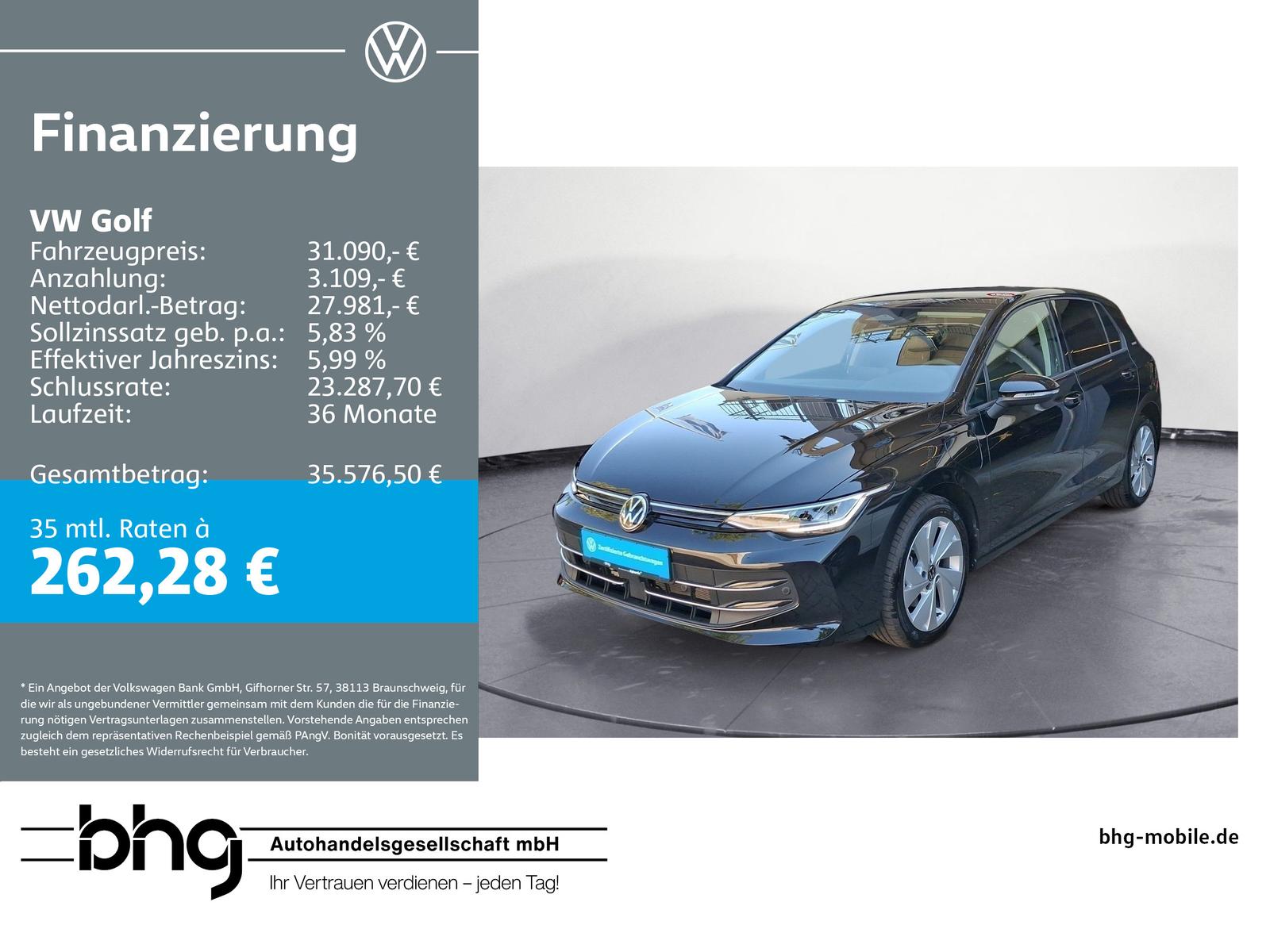 Volkswagen Golf 1.5 eHybrid DSG ENERGY #AHK #KAMERA #ANSCHL
