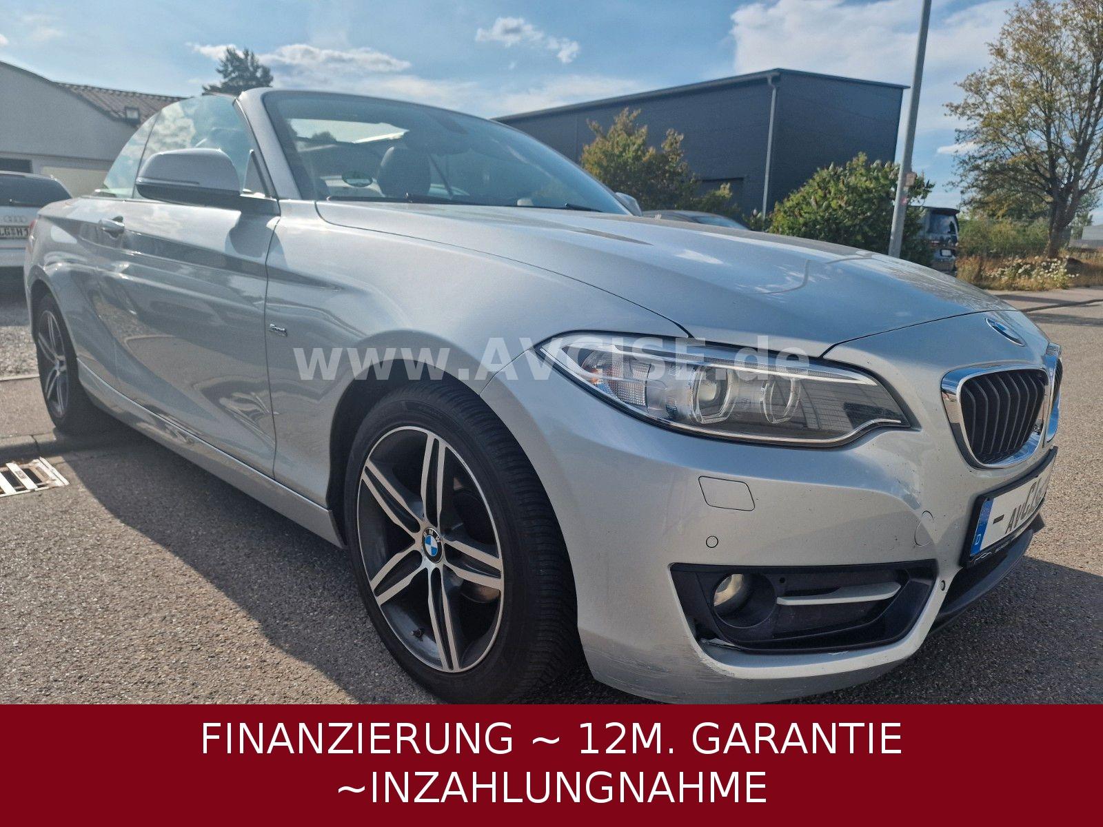 BMW 218d Cabrio Sport Line *2.HD~TÜV04/28~KD NEU*