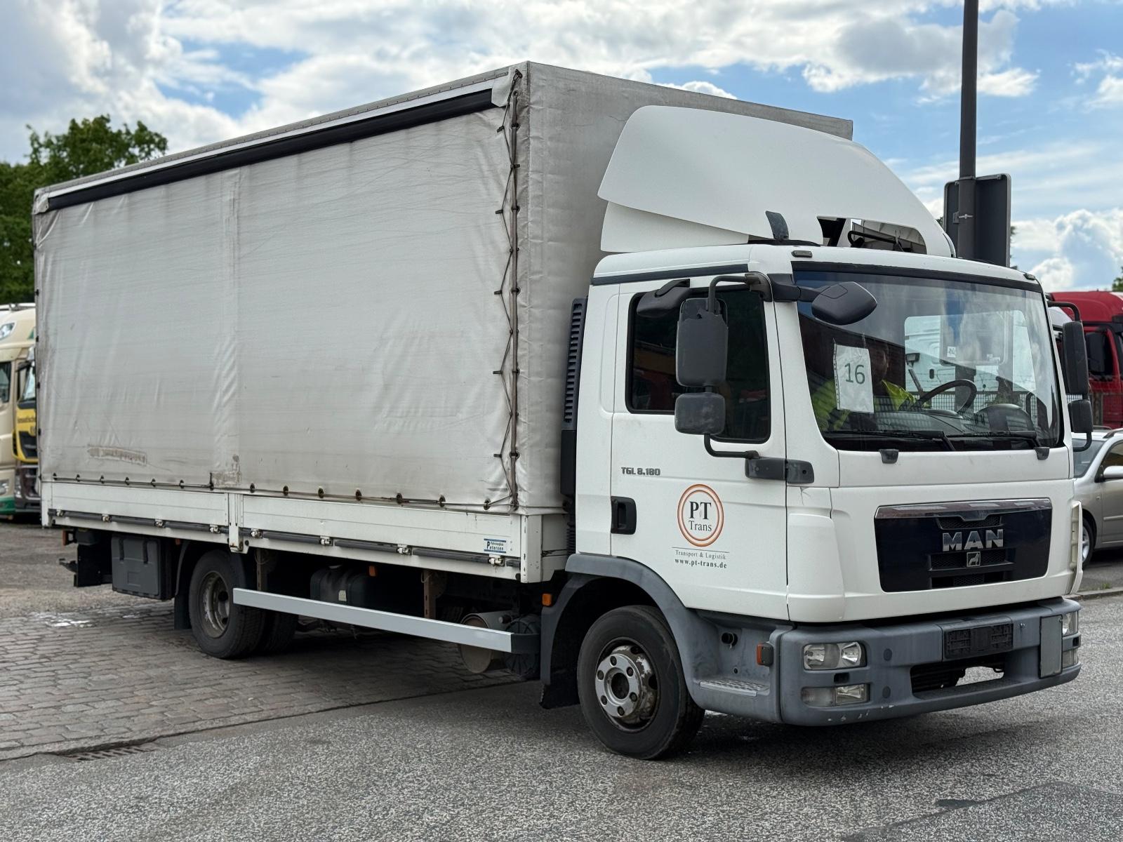 MAN TGL 8.180 / Pritsche Plane / Klima / LBW /