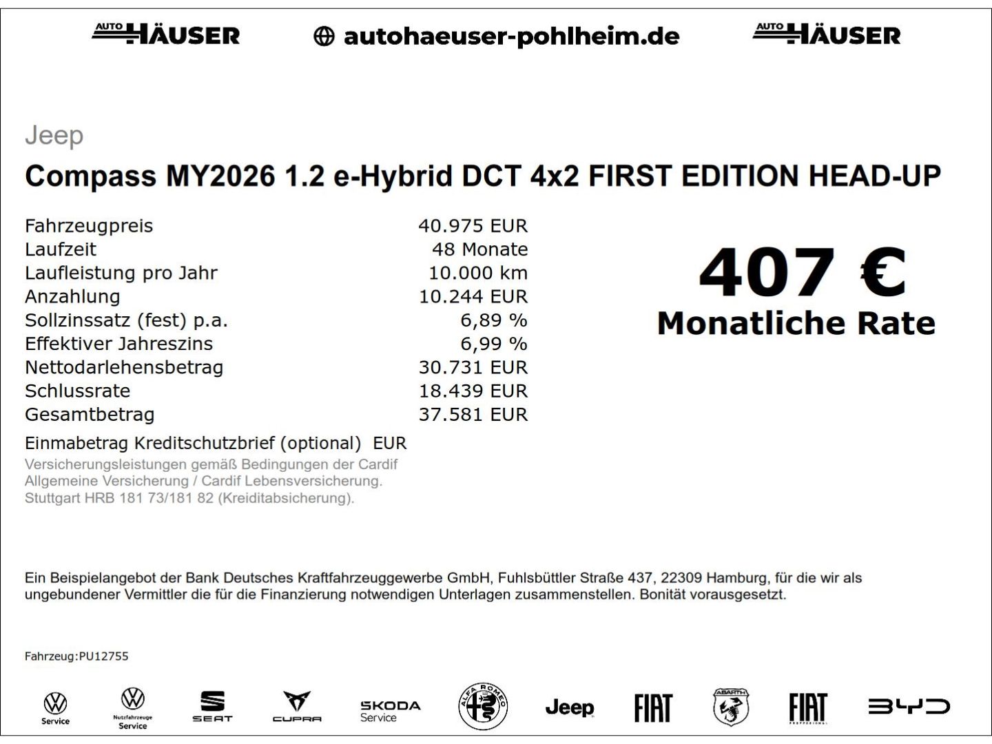 Jeep Compass MY2026 1.2 e-Hybrid DCT 4x2 FIRST EDITIO imagem 2