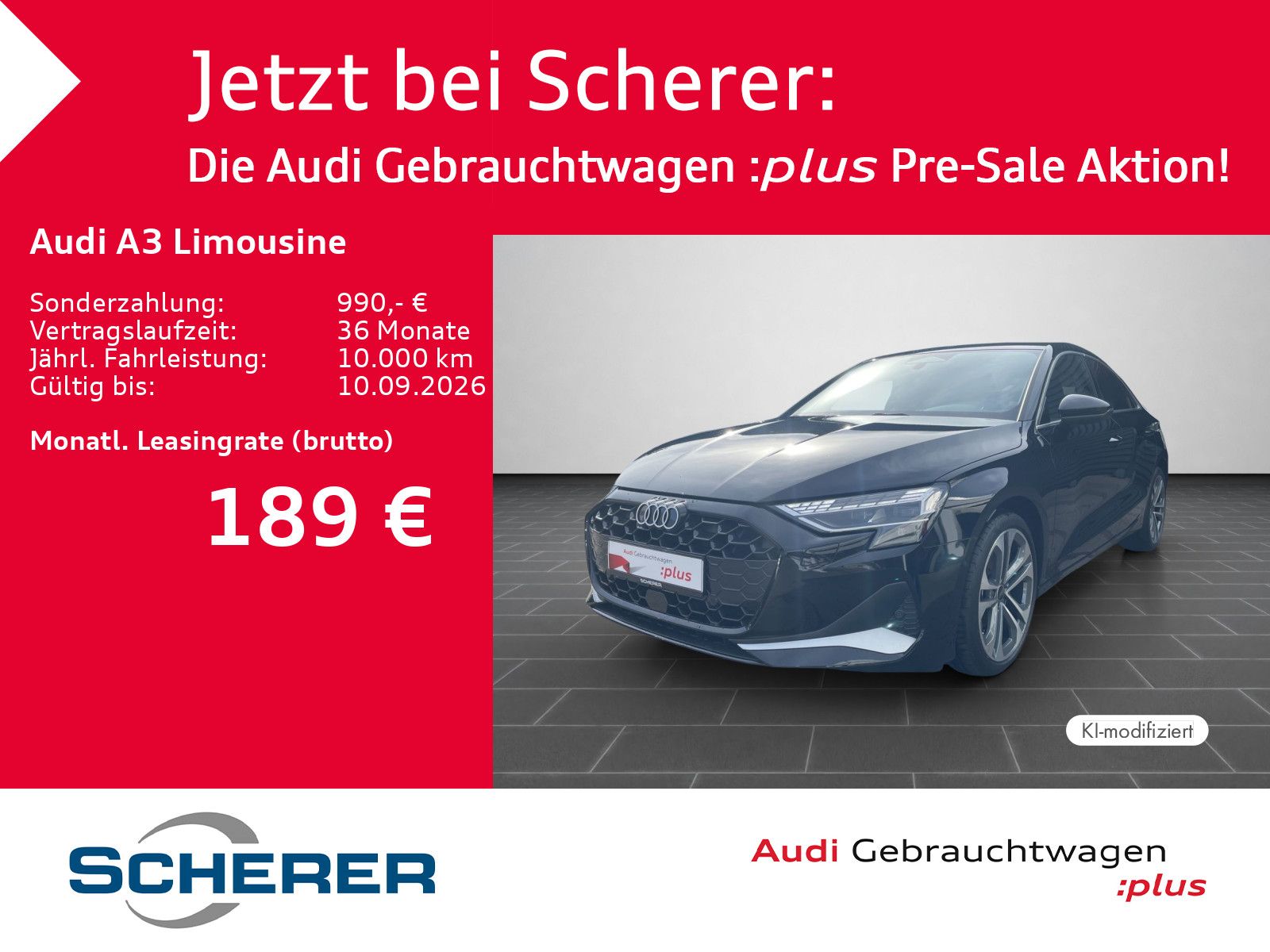 Audi A3 Limousine advanced TFSI KAMERA AHK ACC