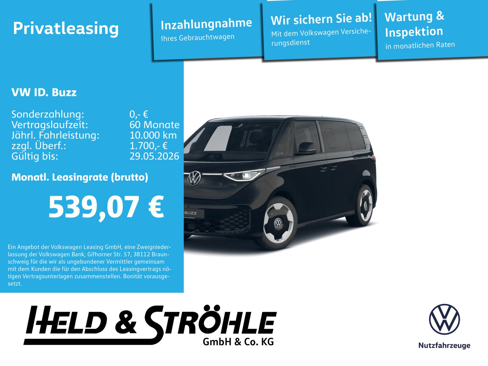 Volkswagen ID.Buzz Pro kurzer Radstand 210 kW (286 PS) Heck