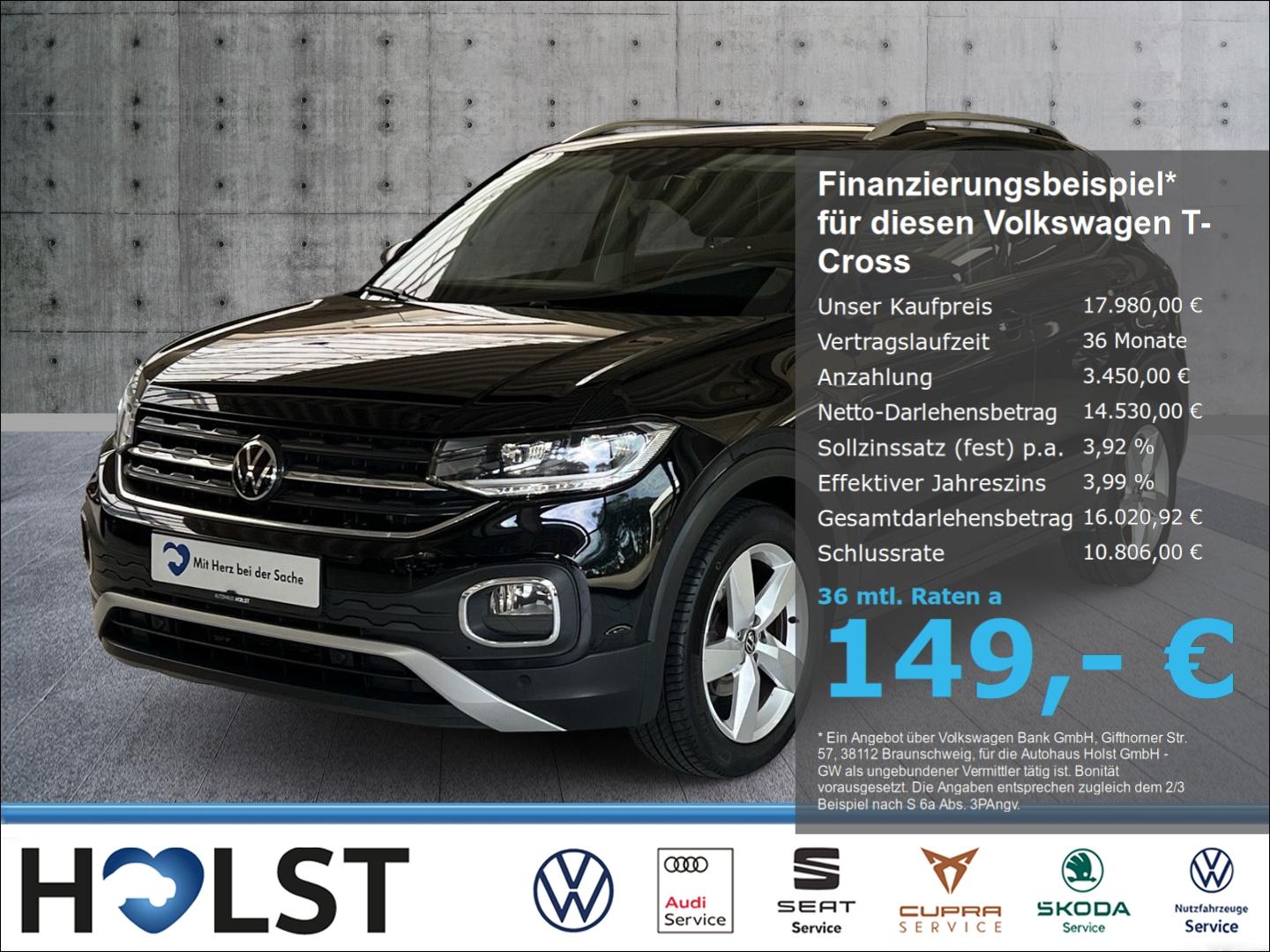 Volkswagen T-Cross 1.0TSI Style LED ACC Navi App-Connect