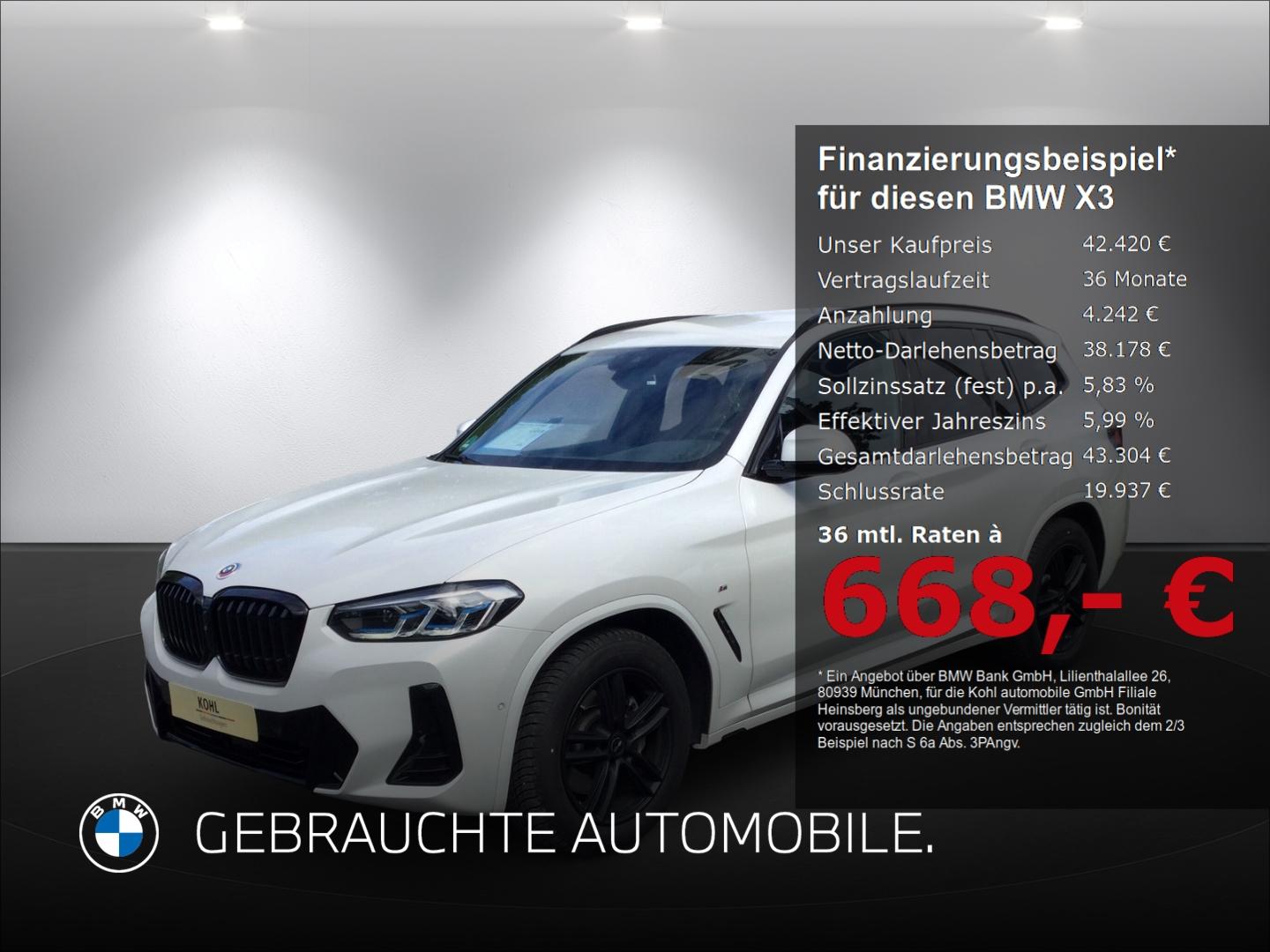 BMW X3 xDive 30i M Sport elektrische Sitzverstellung
