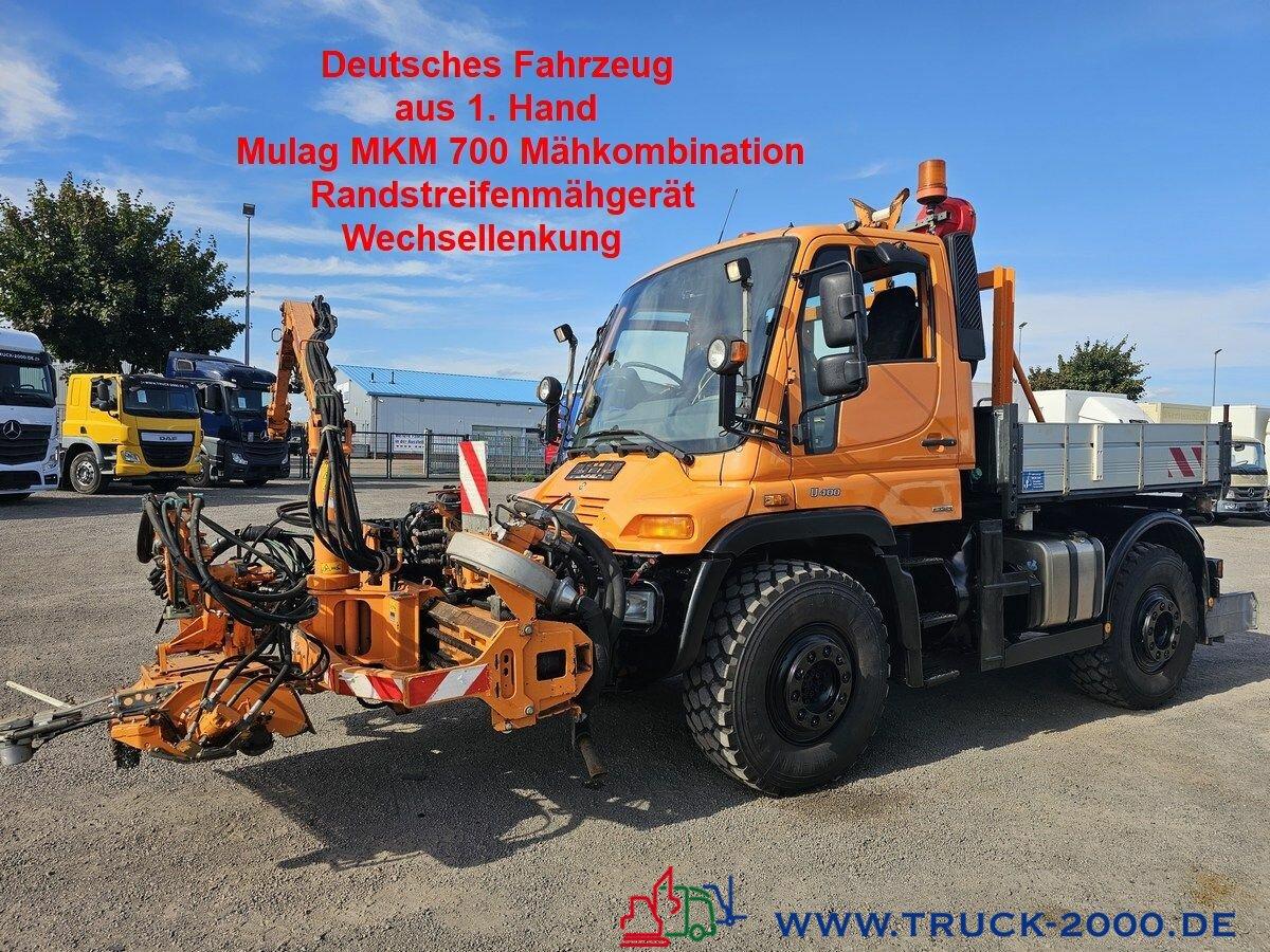 Unimog U 400 Vario Pilot Mähtür + Mulag Mähkombination