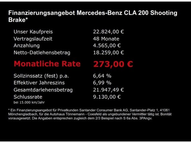 CLA 200 Shooting Brake URBAN STYLE EDITION DCT+N