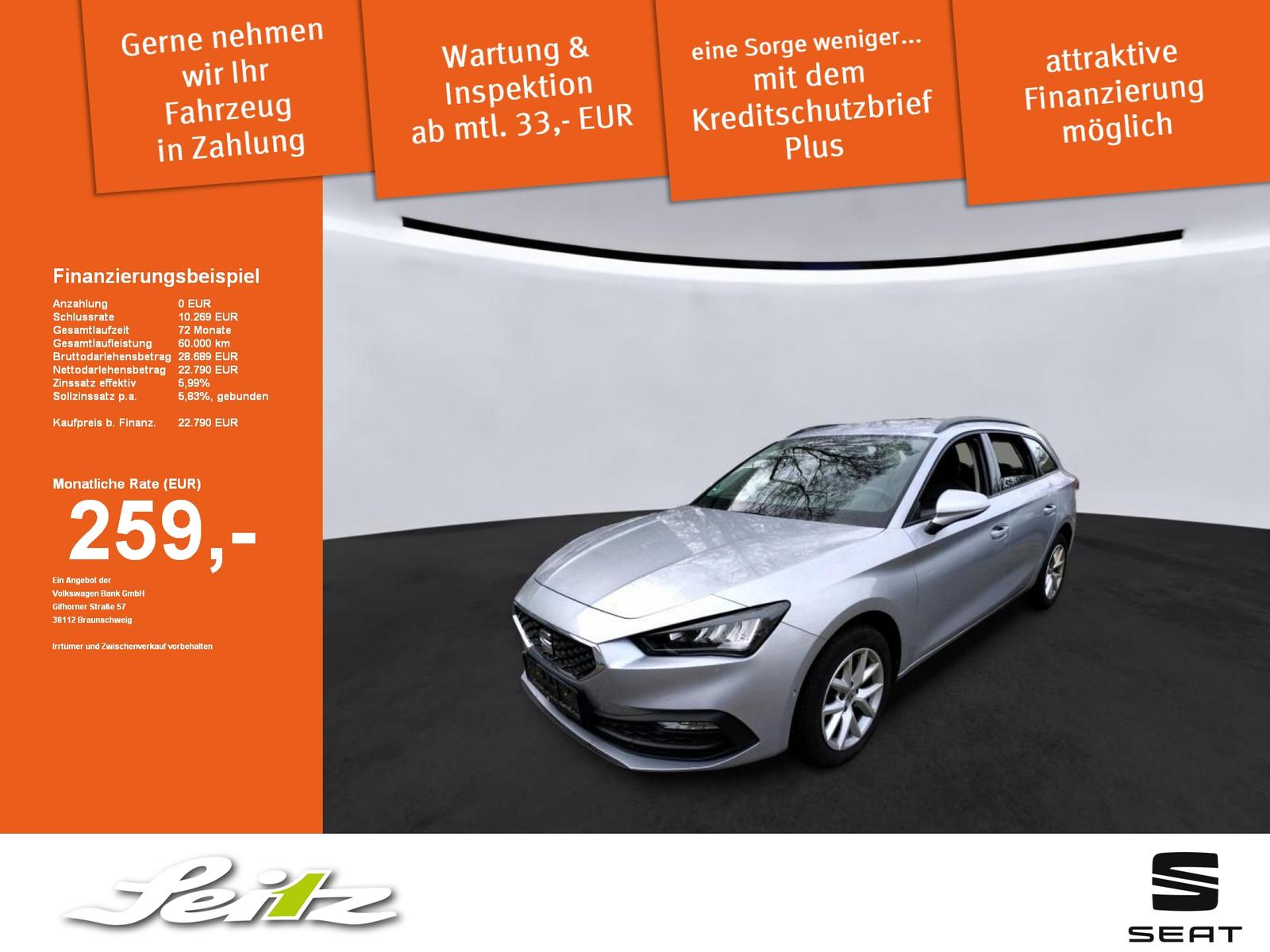 Seat Leon Sportstourer 2.0 TDI Style *LED*NAVI*PDC*