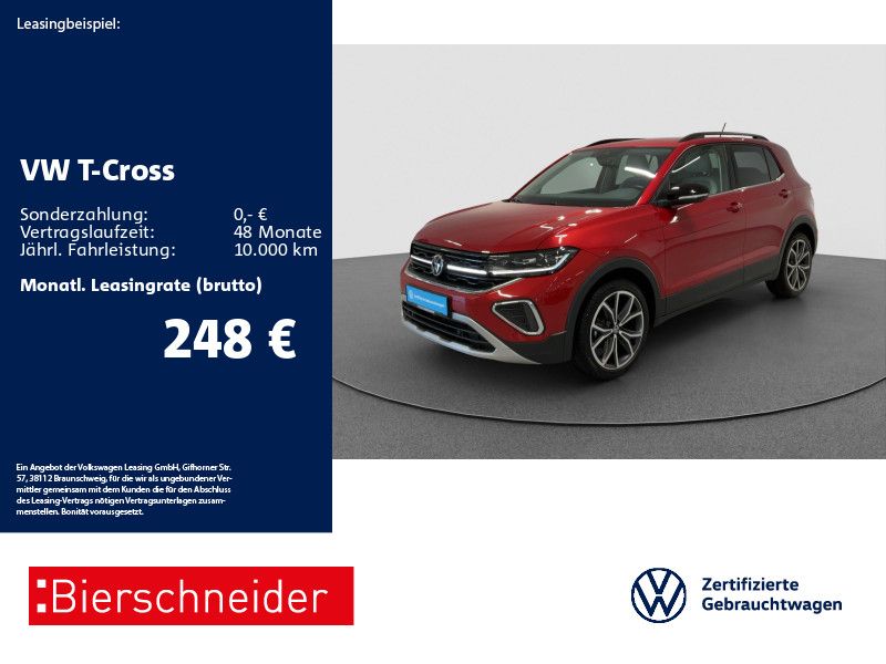 Volkswagen T-Cross 1.0 TSI DSG Style AHK MATRIX NAVI CAM AC