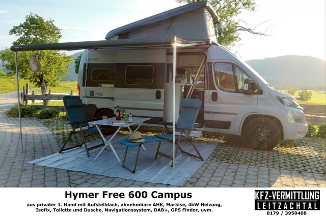 HYMER / ERIBA / HYMERCAR Free 600 Campus | v. privater 1.Hand | TÜV 09/26