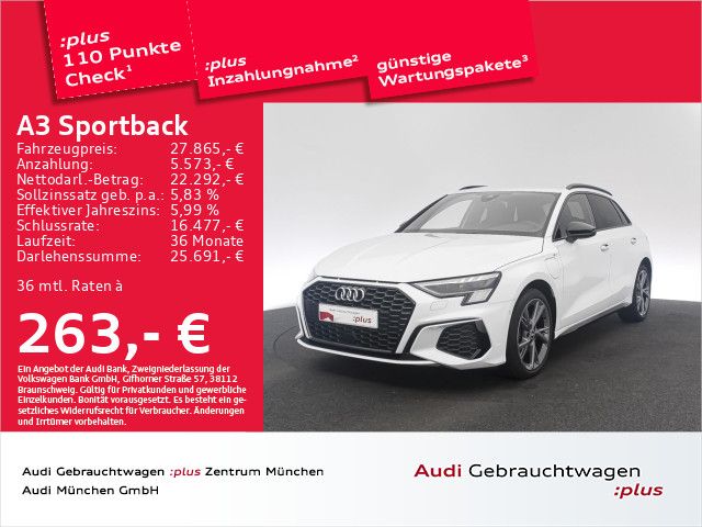 Audi A3 Sportback 40 TFSI e S tronic S line Virtual+/