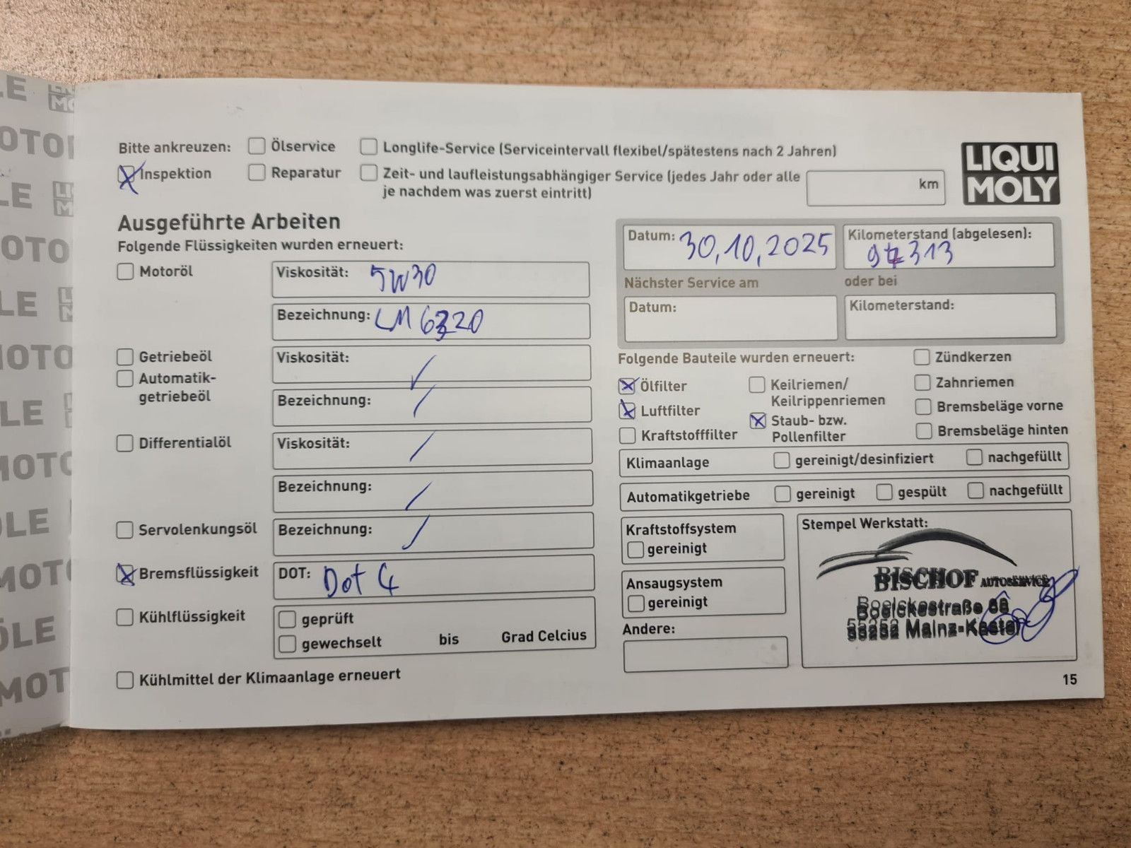 Fahrzeugabbildung Peugeot Rifter Allure L1 / SCHECKHEFT / NAVI