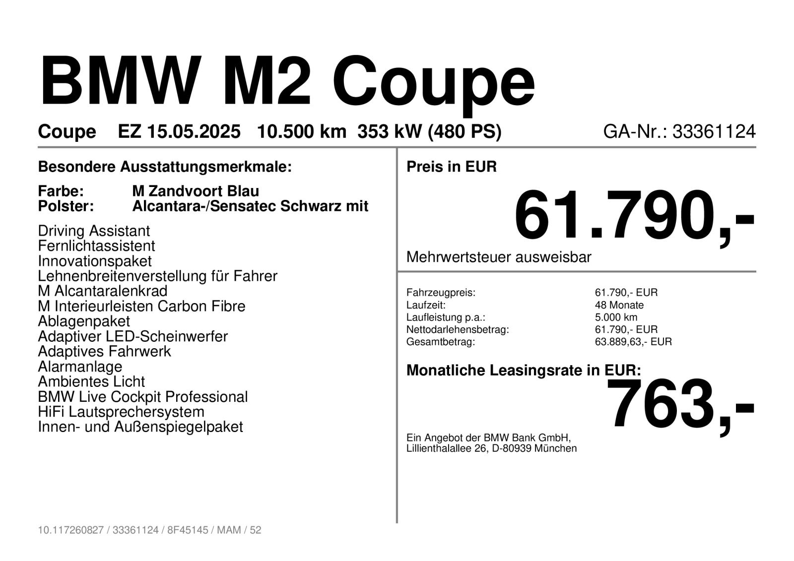 BMW M2 Coupe Sport Aut HIFI adapLED ab 3,49% foto 5