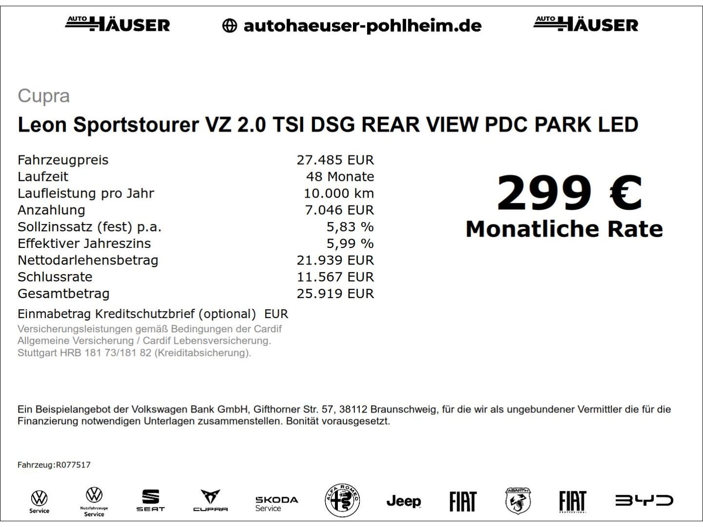 Cupra Leon Sportstourer VZ 2.0 TSI DSG REAR VIEW PDC P imagem 2