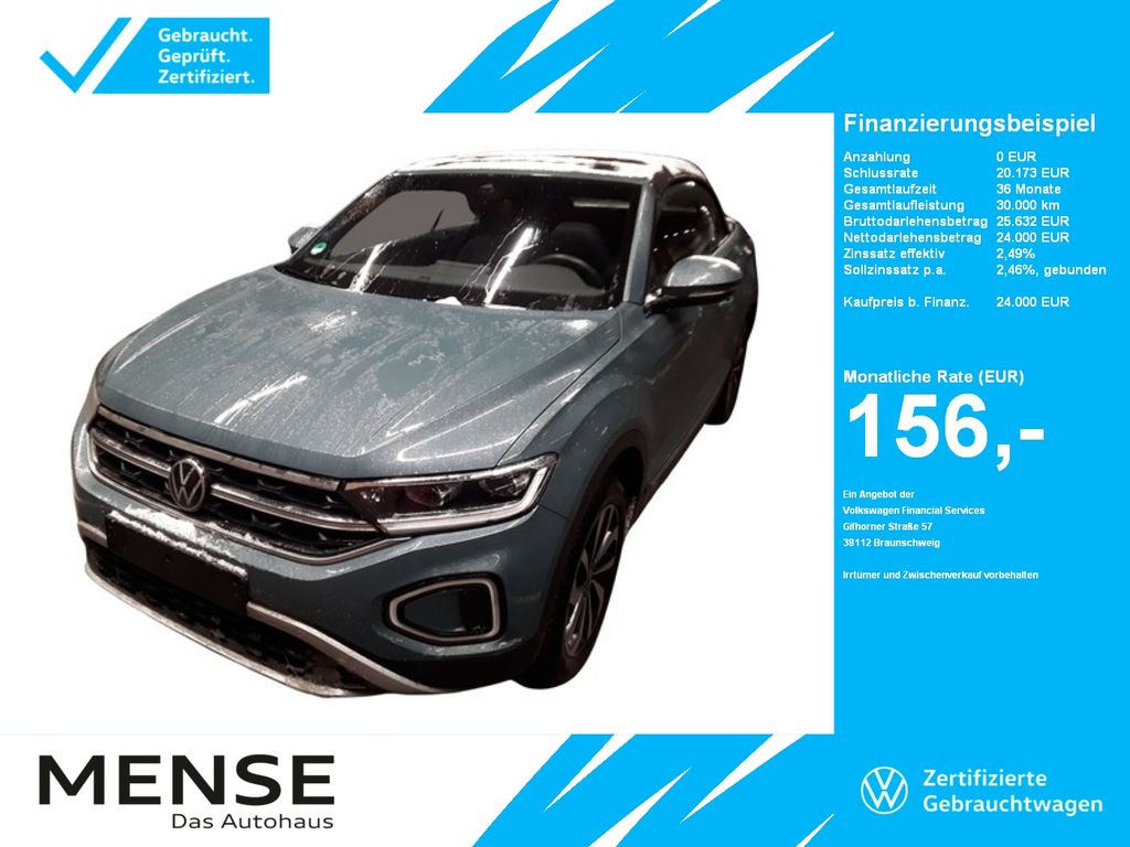 T-Roc Cabriolet 1.0 TSI Style CarPlay ACC LED LM