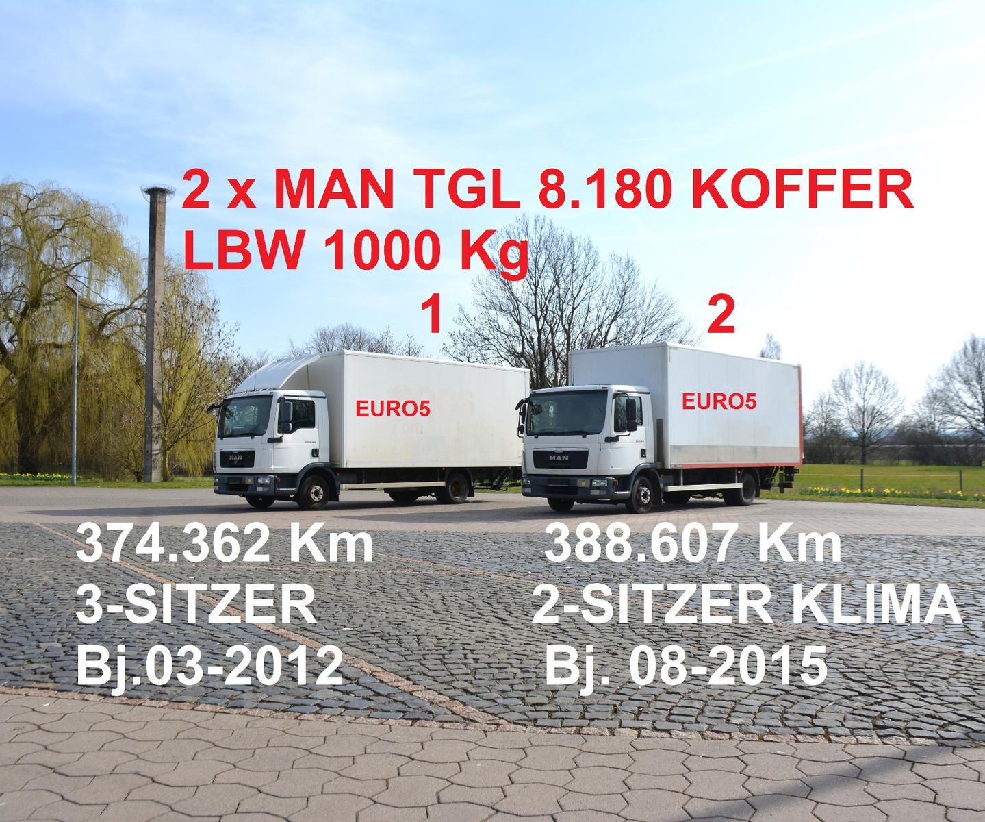 MAN 2* TGL 8.180 EUR5 KOFFER LBW 1t KLIMA 6G MECH