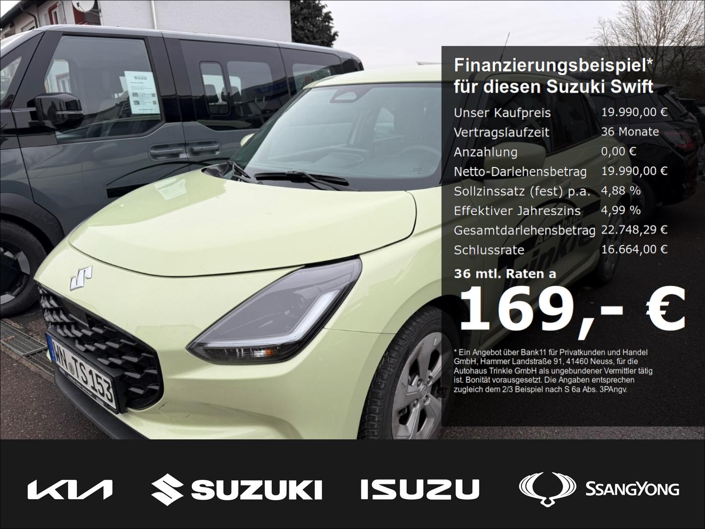 Suzuki Swift Comfort CVT 169,-€ MTL. OHNE ANZAHLUNG! Na
