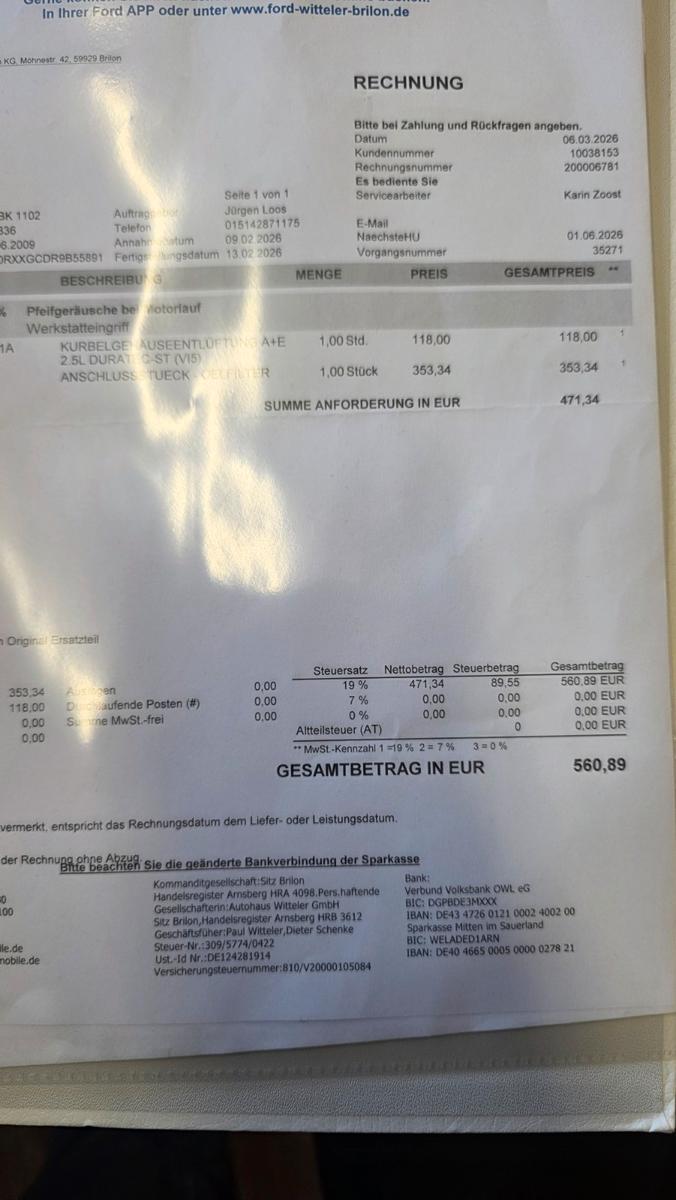 Ford Kuga Titanium 2.5 Turbo 5 cyl. 200 ch BVA 4x4 / Carnet complet / GPS / Sièges chauffants / Attelage 2,1 t