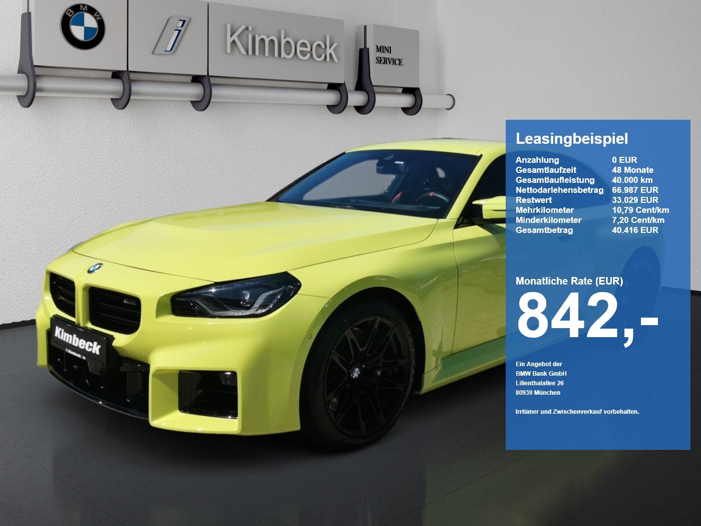 BMW M2 Coupé LED ACC ParkAss Lenkhzg PlusPackage