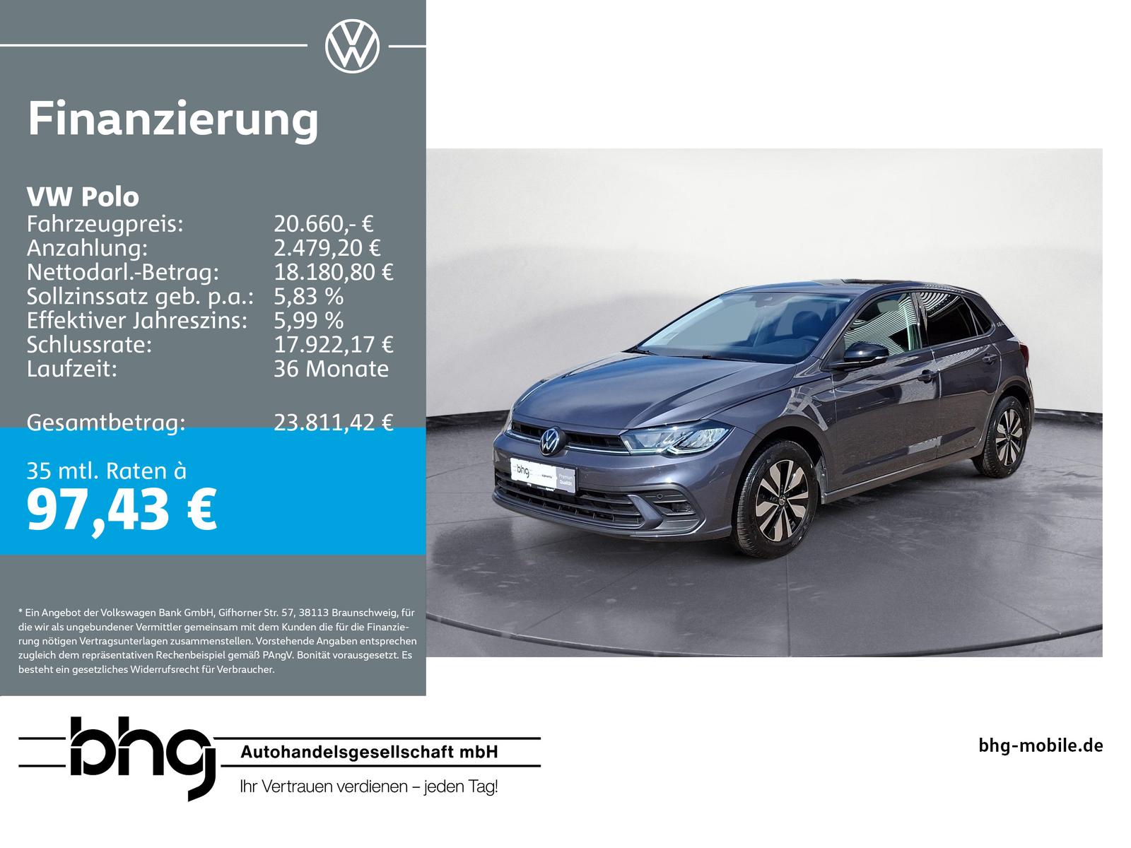 Volkswagen Polo 1.0 l TSI OPF DSG GOAL AHK ACCTravelAssist, миниатюра 17