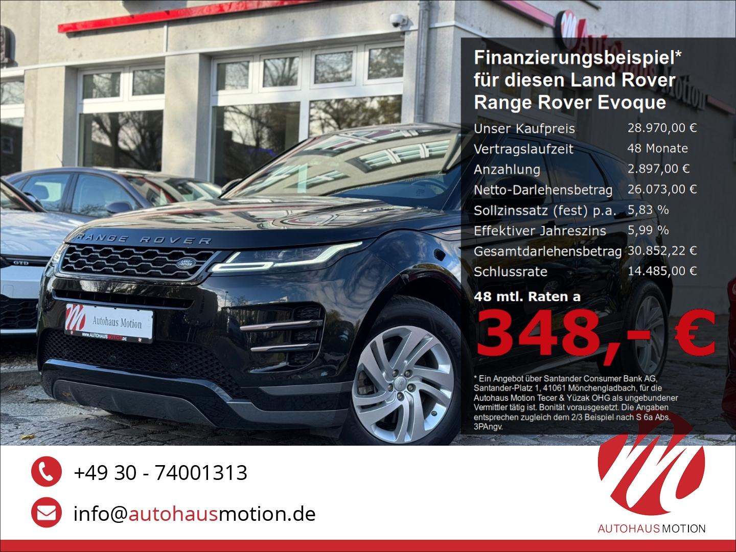 Land Rover Range Rover Evoque R-Dynamic S 2.0 D150 Navi Kam