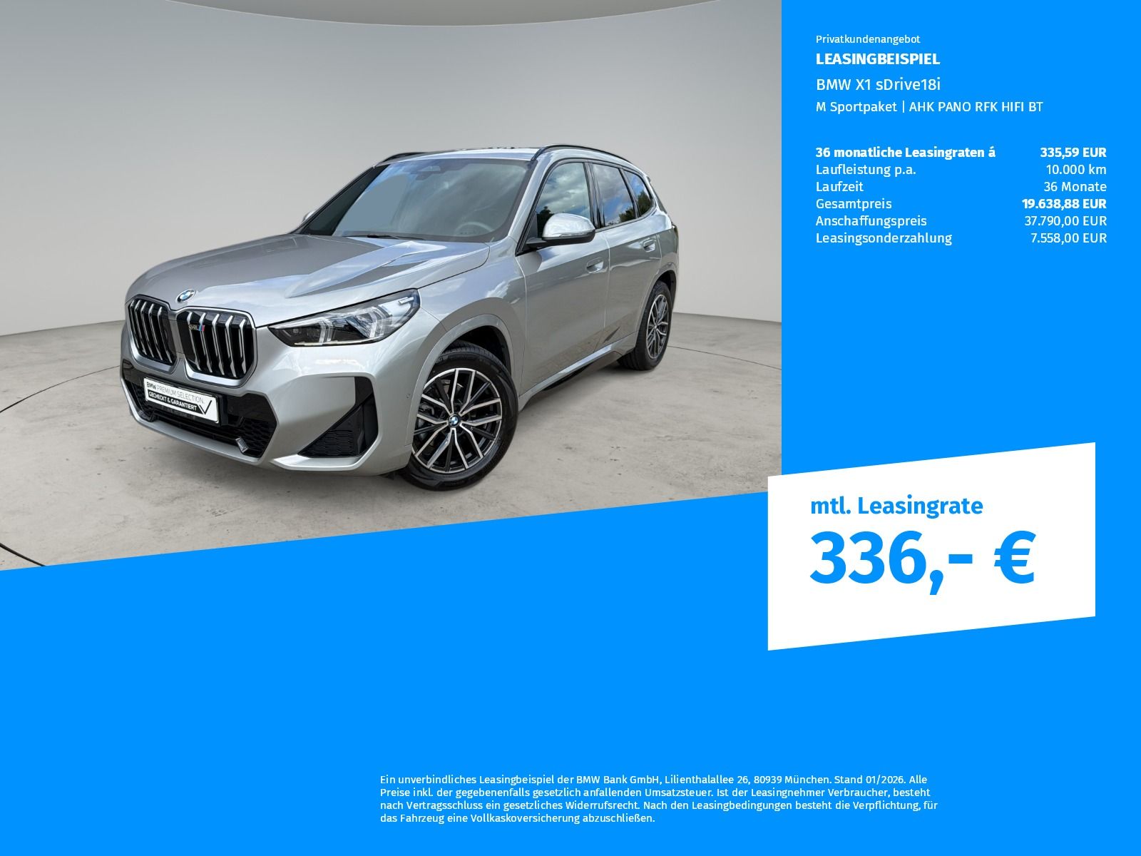 BMW X1 sDrive18i M Sportpaket AHK PANO RFK HIFI BT foto 2