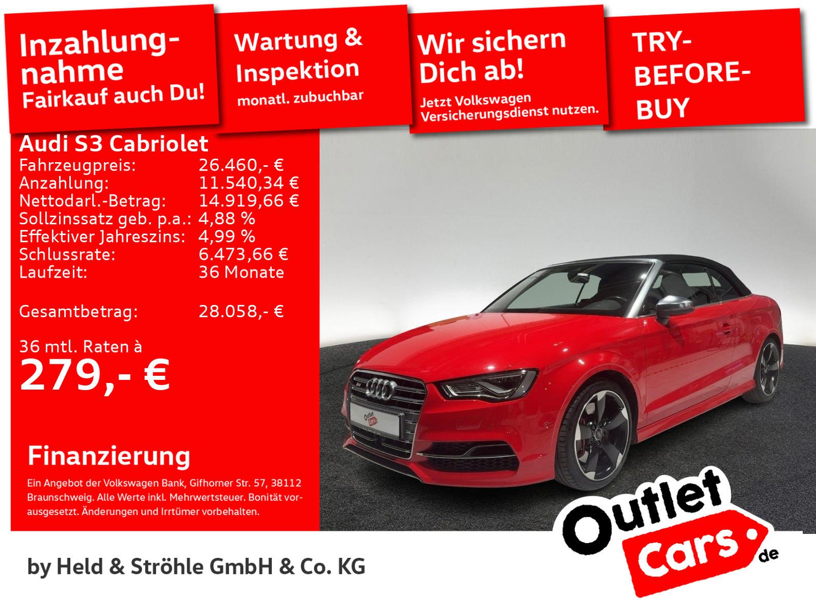 Audi S3 Cabriolet 2.0 TFSI quattro B&O LED NAVI R-KAM