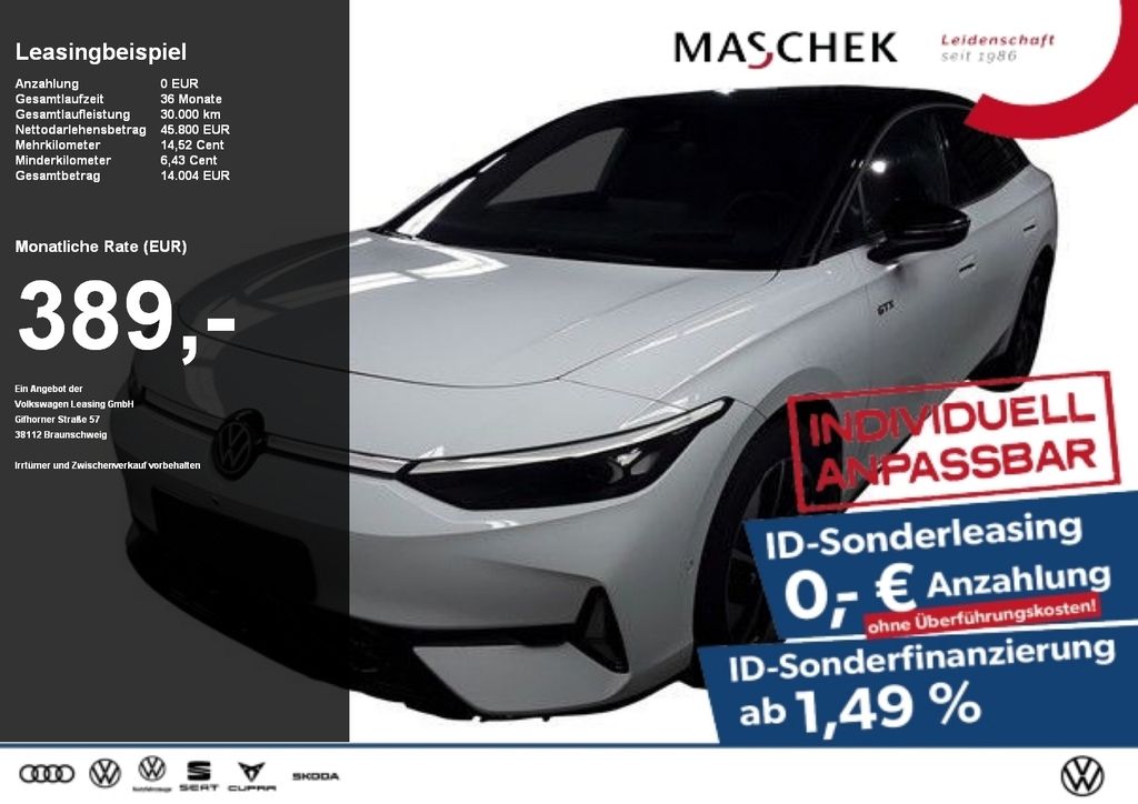 Volkswagen ID.7 GTX Sonderleasing Kamera AHK IQLight Sitzh.