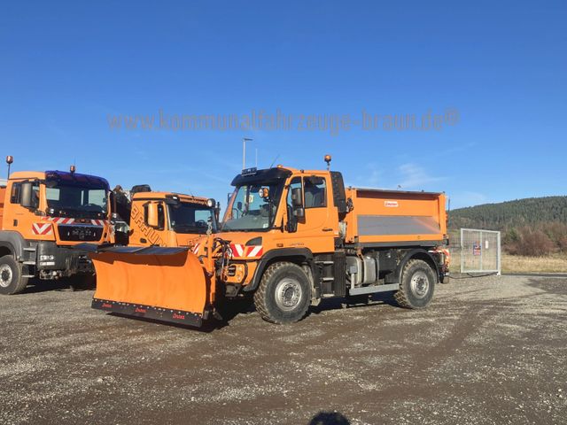 Unimog U 427 Winterdienst*Schneepflug+Streuer 4m³*6 Zyl