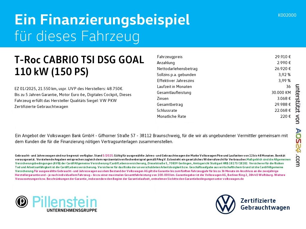Volkswagen T-Roc CABRIO TSI DSG GOAL NAVI AHK KAM 5JG 17 foto 2