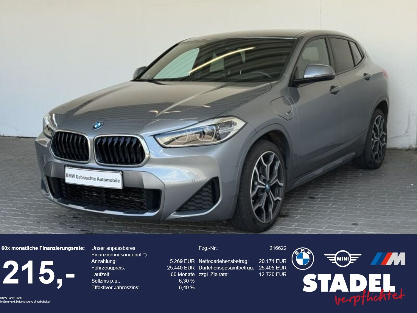 BMW X2 xDr25e M Sport Navi+.LED.ACC.HuD.Rükam.Komfzg