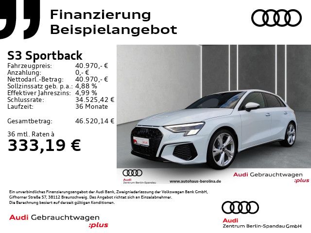 Audi S3 Sportback *MATRIX*B&O*NAV+*Opt.-Schwarz+*ACC*