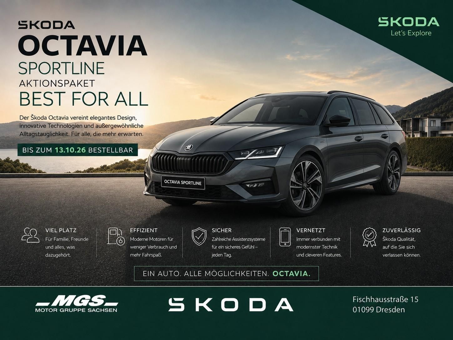 Skoda Octavia Combi 1,5 TSI DSG Sportline #BestforAll