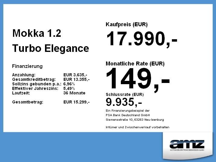 Opel Mokka 1.2 Turbo Elegance LED+SHZ+Fernlichtass.