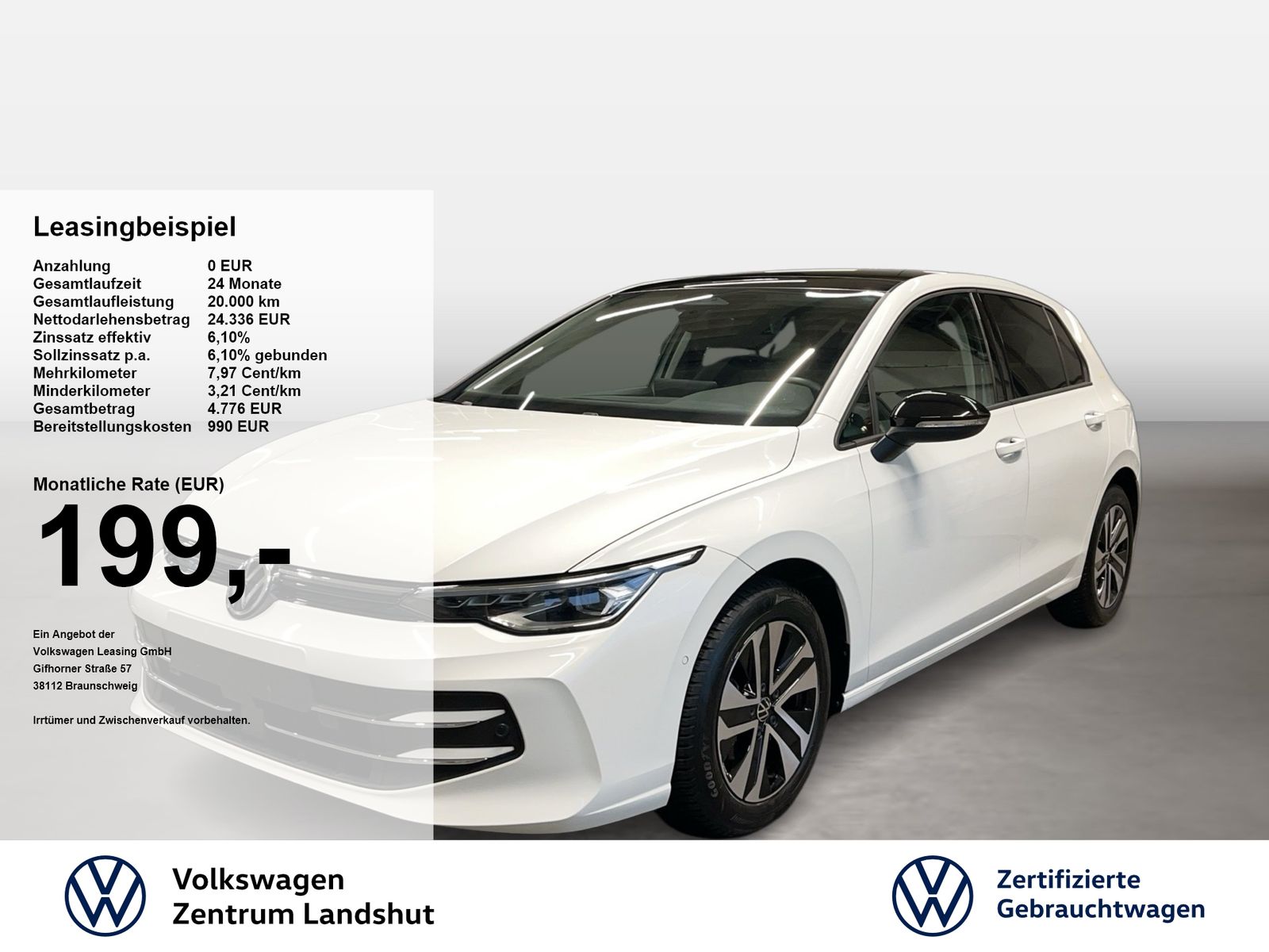 Volkswagen Golf VIII 1.5 TSI Life Energy ACC Fernlichtass.