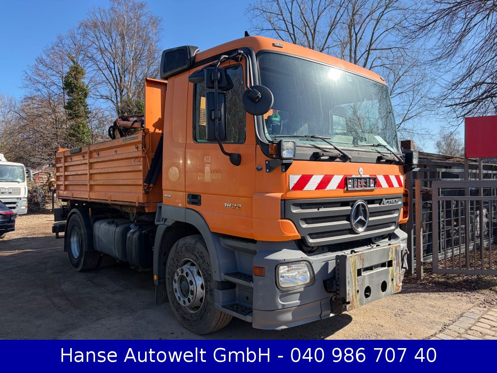 Mercedes-Benz 1832 Actros Kipper+Kran*German*Atlas*Meiller*
