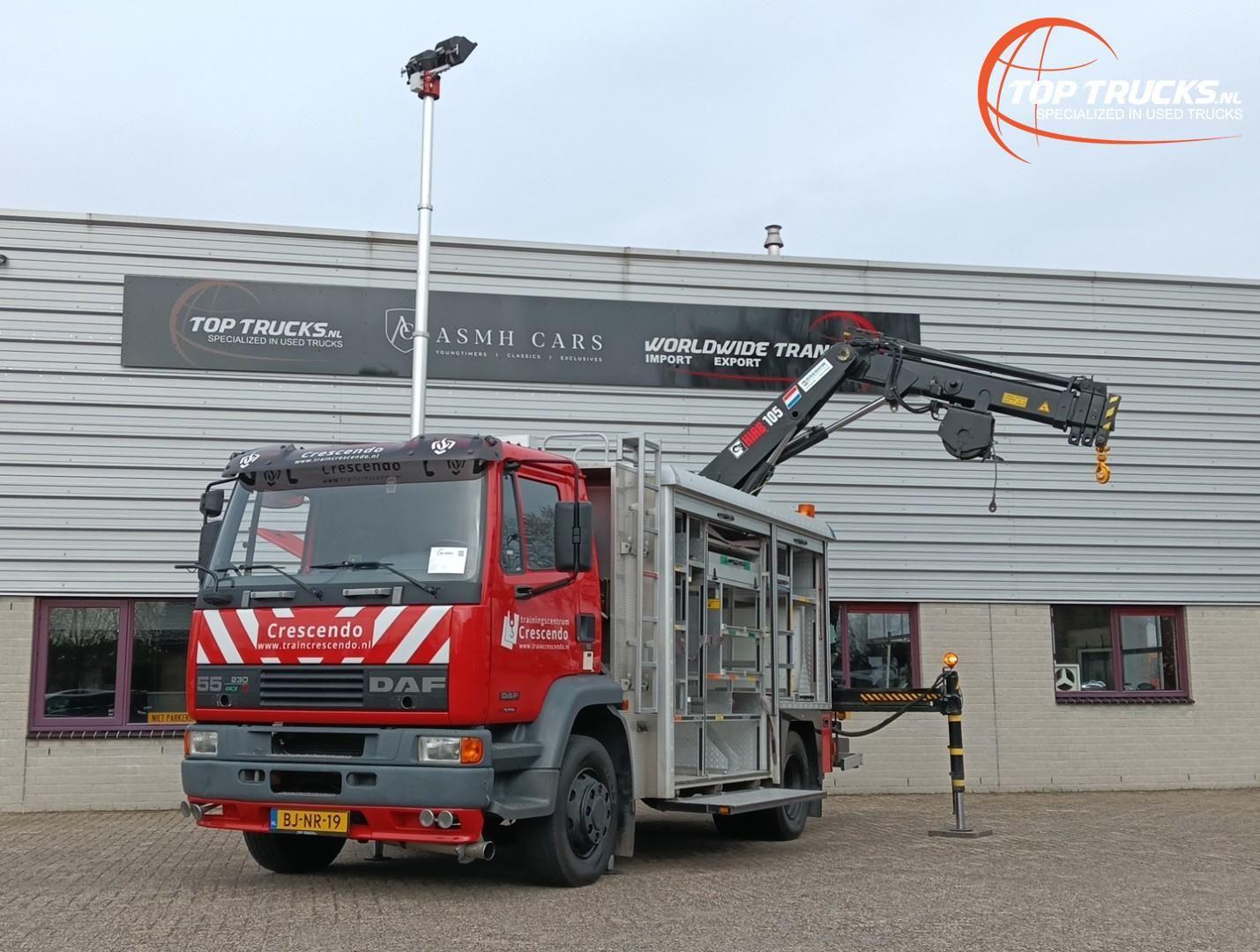 DAF 55.230 TI HIAB 8.7 TM Kran, Kran, Kran -Feuerweh