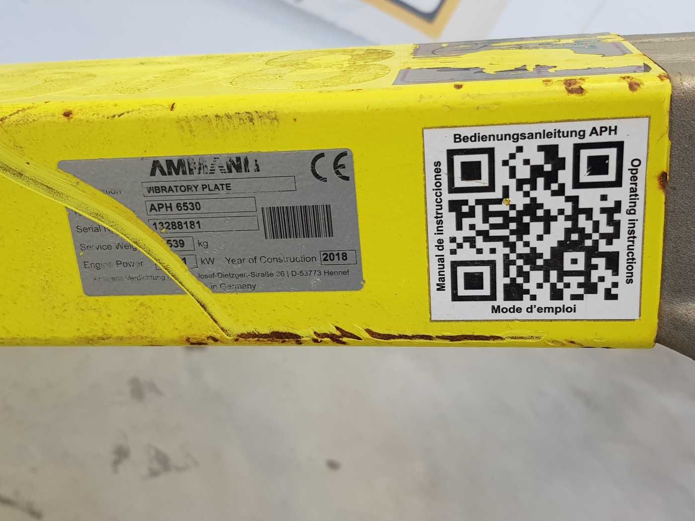 Fahrzeugabbildung Ammann APH 6530 Rüttelplatte / 539kg / 2018 / Diesel