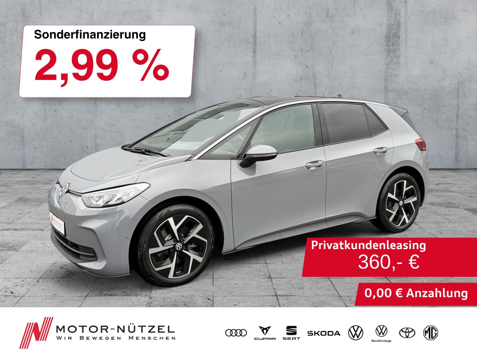 Volkswagen ID.3 150kW Pro MOVE LED+NAVI+APP+ACC+SHZ+RFK+DAB