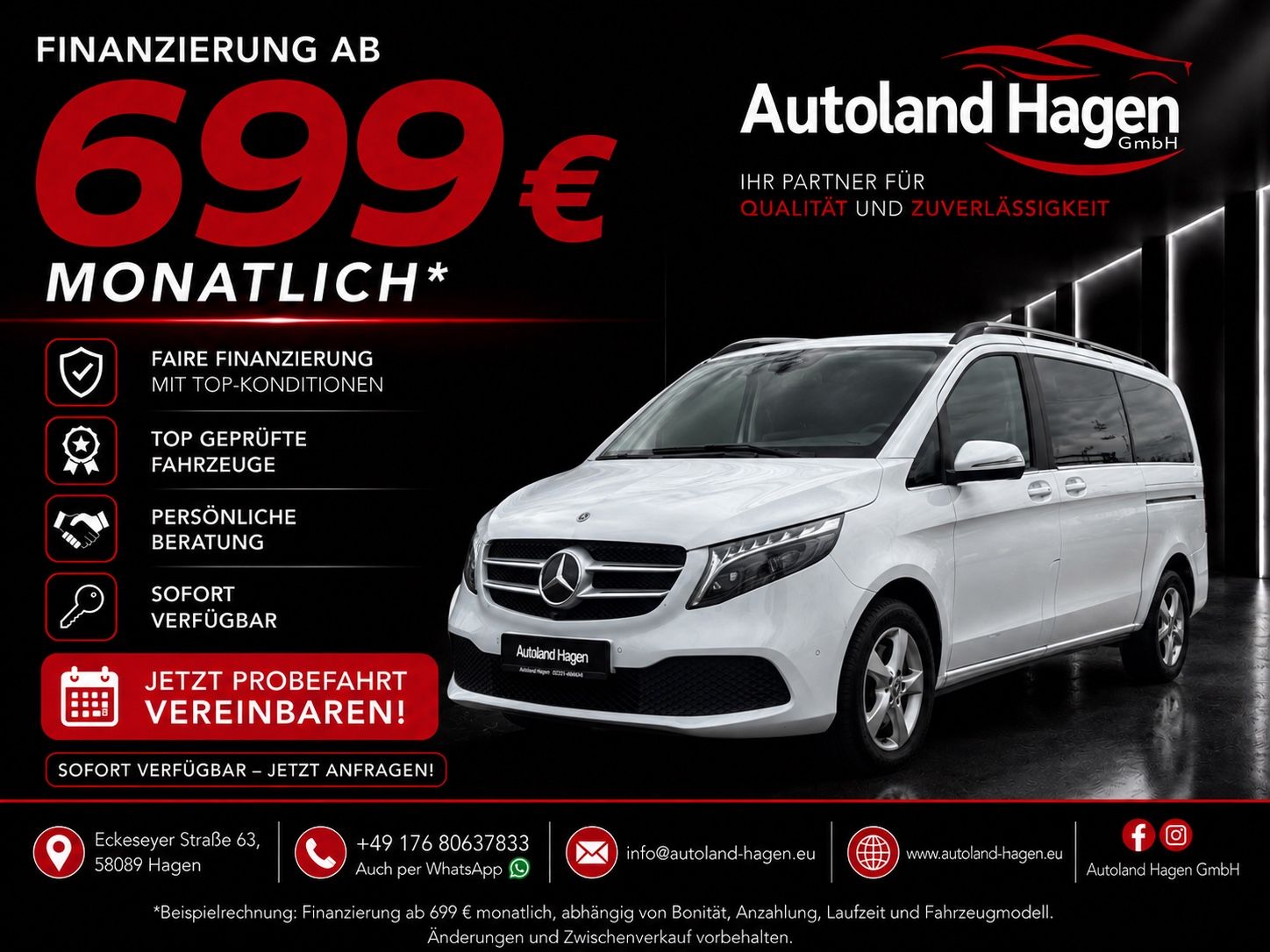 MERCEDES-BENZ V300*FINANZIERUNG 699€ + GARANTIE*