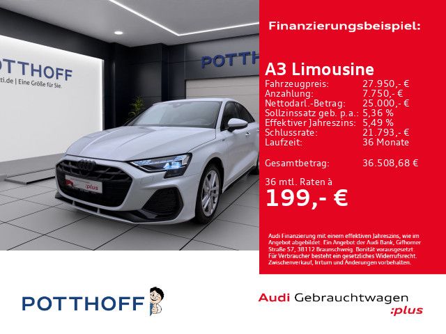 Audi A3 — Audi A3 Limousine 30 TDI S-LINE KAMERA NAVI eKLAPPE A