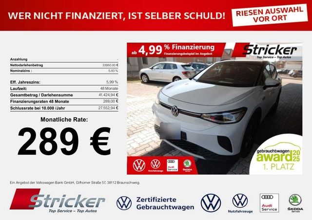 Volkswagen ID.4 Pro Performance 150/77 289,-ohne Anzahlung