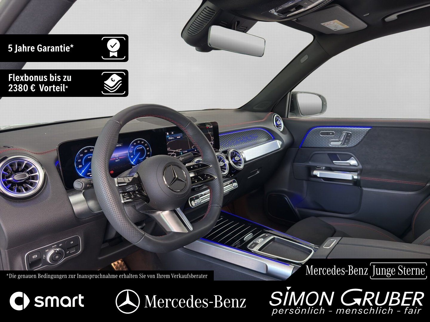 Fahrzeugabbildung Mercedes-Benz EQB 300 4M AMG Pano Fahrassist 7Sitze Mod 2026