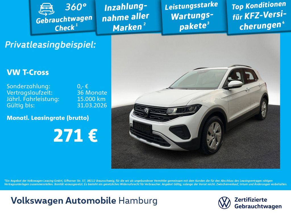 T-Cross 1.0 TSI Life DSG Navi CarPlay IQ.Drive